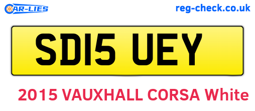 SD15UEY are the vehicle registration plates.