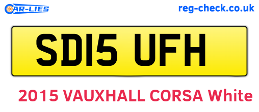 SD15UFH are the vehicle registration plates.