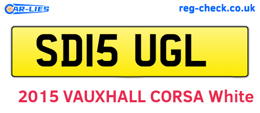 SD15UGL are the vehicle registration plates.