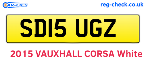 SD15UGZ are the vehicle registration plates.