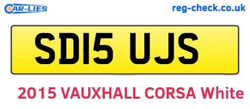SD15UJS are the vehicle registration plates.