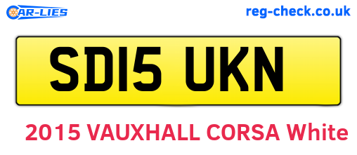 SD15UKN are the vehicle registration plates.