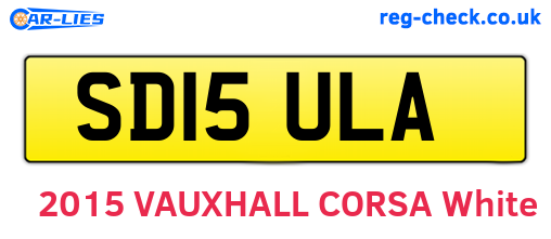 SD15ULA are the vehicle registration plates.