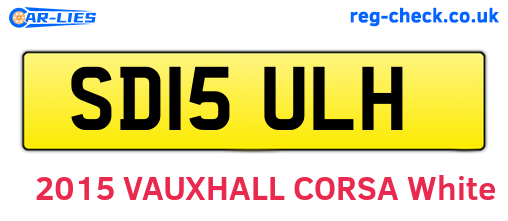 SD15ULH are the vehicle registration plates.