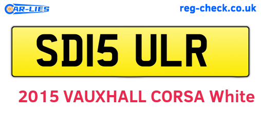 SD15ULR are the vehicle registration plates.