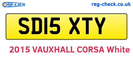 SD15XTY are the vehicle registration plates.