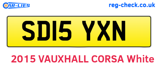 SD15YXN are the vehicle registration plates.