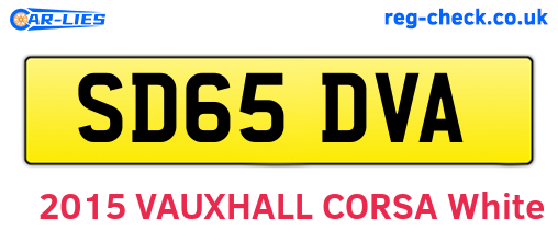 SD65DVA are the vehicle registration plates.