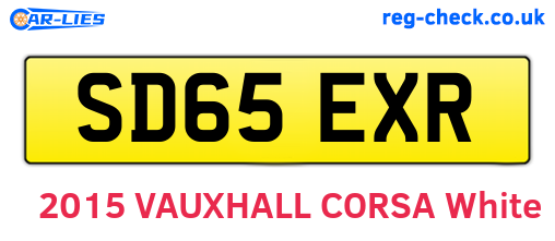 SD65EXR are the vehicle registration plates.