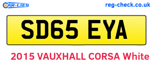 SD65EYA are the vehicle registration plates.