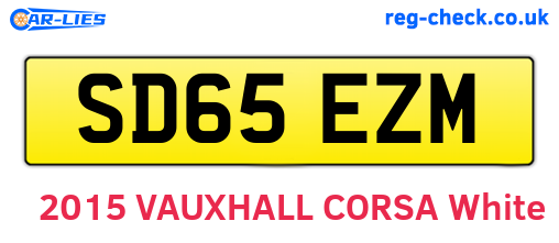 SD65EZM are the vehicle registration plates.