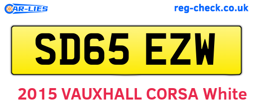 SD65EZW are the vehicle registration plates.