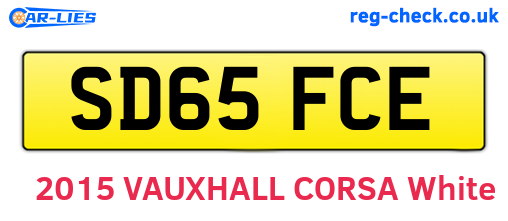 SD65FCE are the vehicle registration plates.