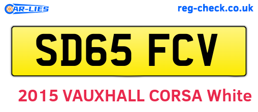 SD65FCV are the vehicle registration plates.