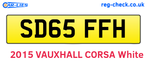 SD65FFH are the vehicle registration plates.