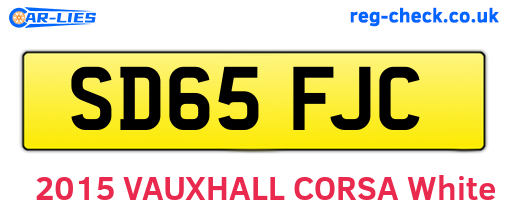 SD65FJC are the vehicle registration plates.
