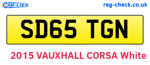 SD65TGN are the vehicle registration plates.