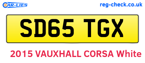 SD65TGX are the vehicle registration plates.