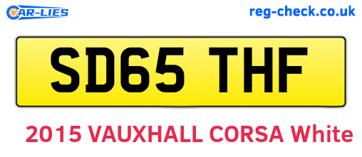 SD65THF are the vehicle registration plates.