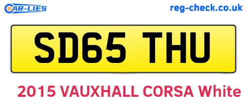SD65THU are the vehicle registration plates.
