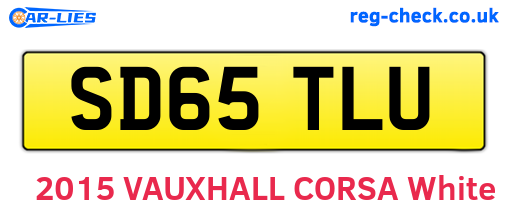 SD65TLU are the vehicle registration plates.