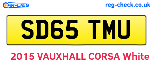 SD65TMU are the vehicle registration plates.