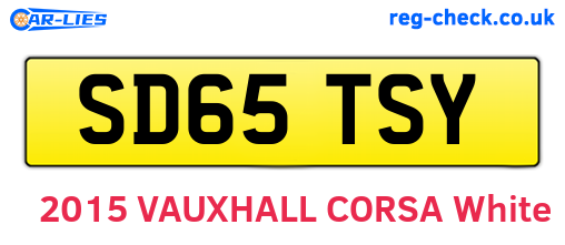 SD65TSY are the vehicle registration plates.