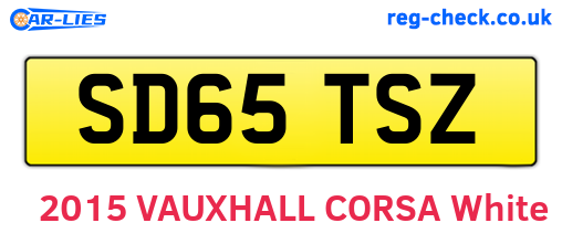 SD65TSZ are the vehicle registration plates.