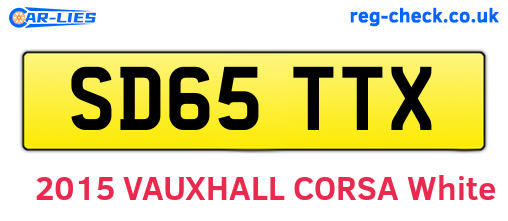 SD65TTX are the vehicle registration plates.