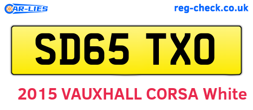 SD65TXO are the vehicle registration plates.