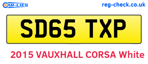 SD65TXP are the vehicle registration plates.