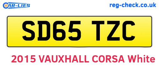 SD65TZC are the vehicle registration plates.