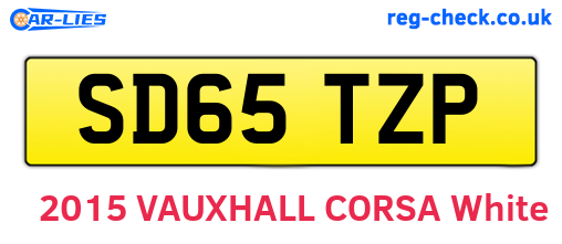 SD65TZP are the vehicle registration plates.