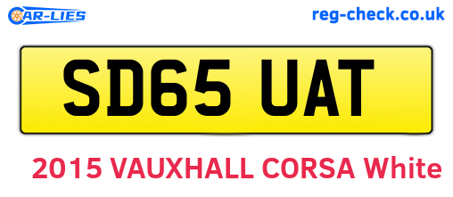 SD65UAT are the vehicle registration plates.