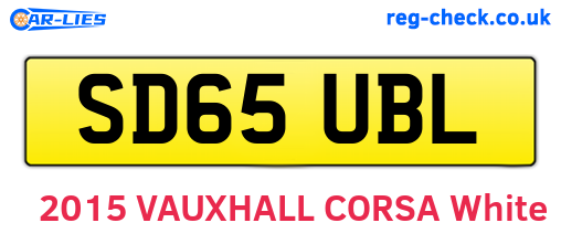 SD65UBL are the vehicle registration plates.