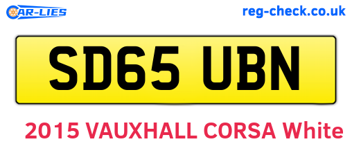 SD65UBN are the vehicle registration plates.