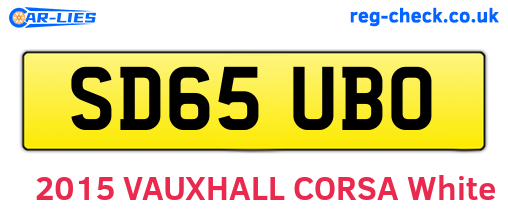 SD65UBO are the vehicle registration plates.