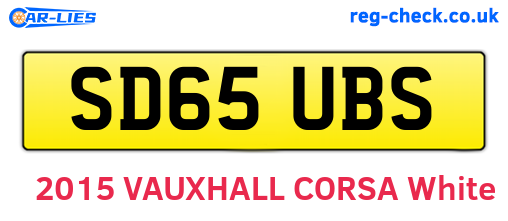 SD65UBS are the vehicle registration plates.