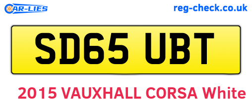 SD65UBT are the vehicle registration plates.