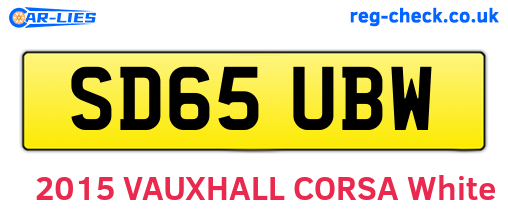 SD65UBW are the vehicle registration plates.