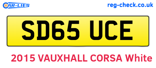 SD65UCE are the vehicle registration plates.