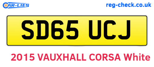 SD65UCJ are the vehicle registration plates.