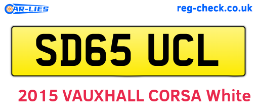 SD65UCL are the vehicle registration plates.