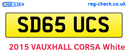 SD65UCS are the vehicle registration plates.