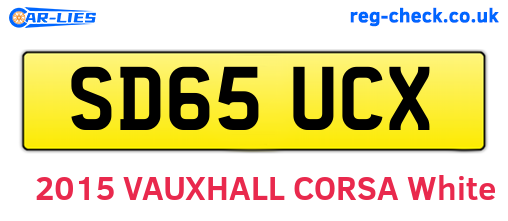 SD65UCX are the vehicle registration plates.