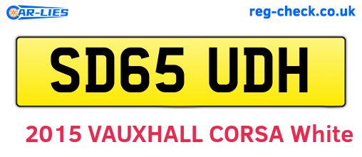 SD65UDH are the vehicle registration plates.