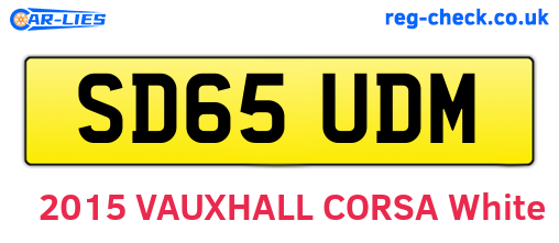 SD65UDM are the vehicle registration plates.