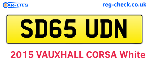 SD65UDN are the vehicle registration plates.