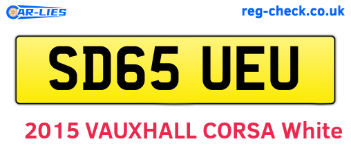 SD65UEU are the vehicle registration plates.