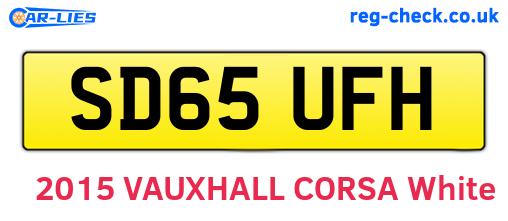 SD65UFH are the vehicle registration plates.